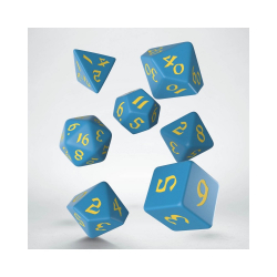 Classic Runic Blue & Yellow Dice Set (7)