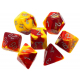 Chessex Gemini Polyhedral 7- Die Set - Red-Yellow w/Silver