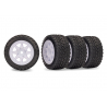 White Mini Rally Wheels with Rally Tires (4)