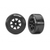 Black Rear Mini Rally Wheels w/ Slick Tires (Soft) (2)