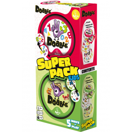 Dobble Super Pack Kids (123+Animals) (Big Box Eco Version)