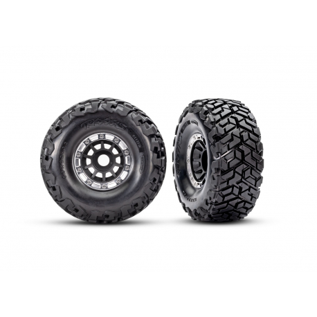 Black & Satin Wheels w/ Maxx SC Belted Tires (2)