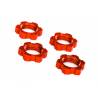 Serrated 17 mm Red Aluminum Splined Wheel Nuts (4)