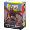 Dragon Shield Sleeves DUAL MATTE (100) Crimson & Silver