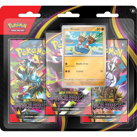 PKM Mega Evolution: Pitch Black 3-pack blister