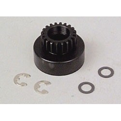 Clutch bell, (20T) 5x8x0.5mm fiber washer (2) 5mm E-clip