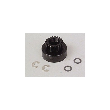 Clutch bell, (20T) 5x8x0.5mm fiber washer (2) 5mm E-clip