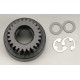 Clutch bell, (24T) 5x8x0.5mm fiber washer (2) 5mm E-clip