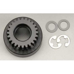 Clutch bell, (24T) 5x8x0.5mm fiber washer (2) 5mm E-clip