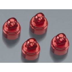 Shock caps, ALUM (red-anod) (4) (fits all Ultra Shocks)