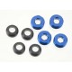 ALUM caps, pivot ball (blue-anod) (4)