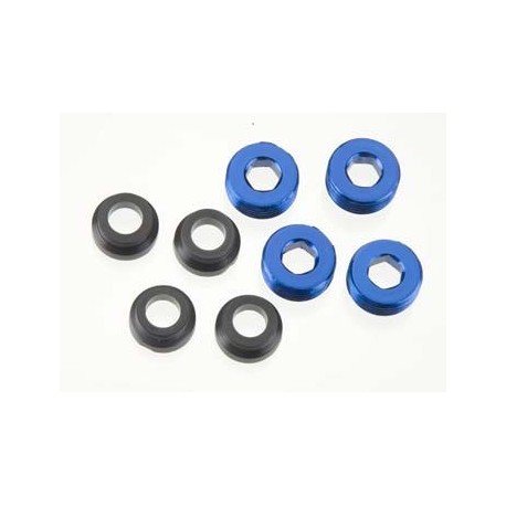 ALUM caps, pivot ball (blue-anod) (4)