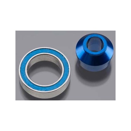 Bearing adapter, 6160-T6 ALUM (blue-anod) 10x15x4mm ball