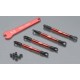 Toe links, ALUM (red-anod) (4) (w/rod ends & threaded insert