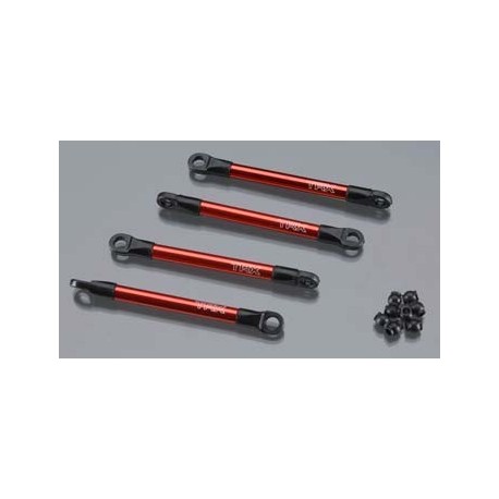 Push rods, ALUM (red-anod) (4) (w/rod ends)