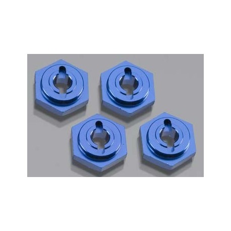 Wheel hubs, hex, ALUM (blue-anod) (4)