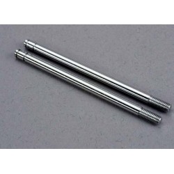 Shock shafts, steel, chrome finish (xx-long) (2)