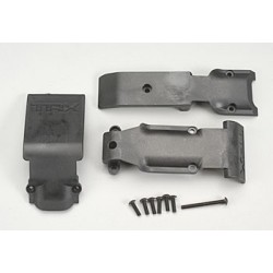 Skid plate set, front (2 pieces, plastic) skid plate, rear