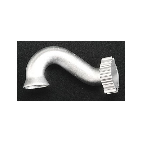 Header, exhaust (tubular ALUM silver-anod,TRX 2.5/R , 3.3)