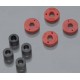 Piston, damper (2x0.5mm hole, red) (4) travel limiters (4)