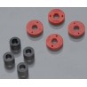 Piston, damper (2x0.5mm hole, red) (4) travel limiters (4)