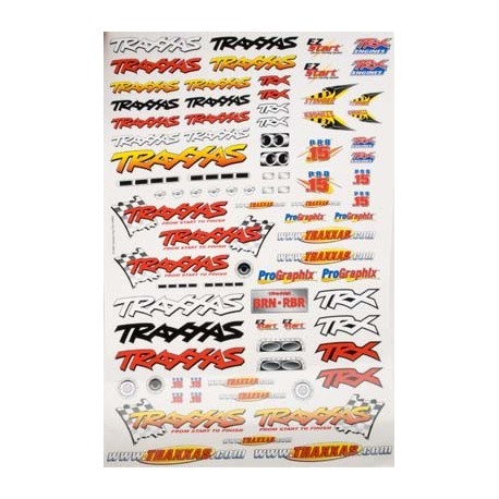 Official Team Traxxas racing decal set (flag logo 6-color)