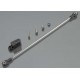 Rudder pushrod, assembled servo horn 3x18mm BCS (stainless)