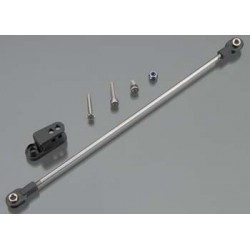 Rudder pushrod, assembled servo horn 3x18mm BCS (stainless)