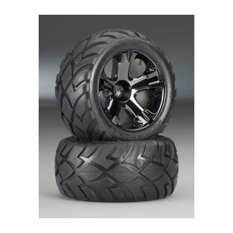 Tires wheels, assembled, glued (All-Star black chrome wheels
