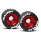 Wheels, ALUM (red-anod,2) 5x8mm ball bearings (4) axles