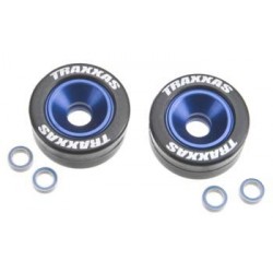 Wheels, ALUM (blue-anod,2) 5x8mm ball bearings (4) axles